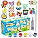 12 Kit di pittura artistica e artigianale con magnete in legno per bambini, decora il tuo regalo di pittura, feste di compleanno e artigianato di famiglia, artigianato pasquale e cestini.