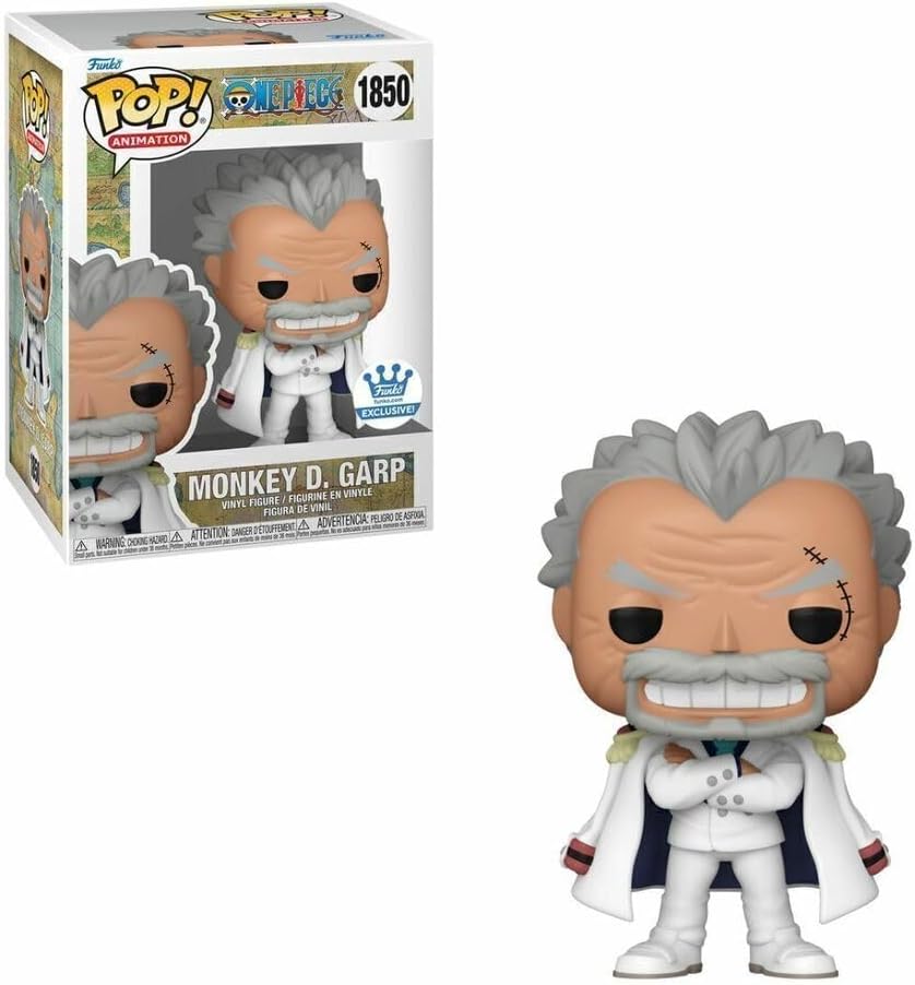 Funko Pop Anime – One Piece Monkey D. GARP #1850 | Official Vinyl Figure with Detailed Design | Navy Vice Admiral and Luffy's Grandpa | Anime Fan Edition | Window Box