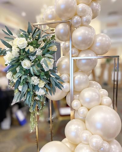 Image of 118Pcs Pearl Balloon Garland Arch Kit - Wedding Party Decorations with Pearl White Sand Double Stuffed Pearl Ivory Balloons for Engagement Bridal Shower Birthday Baby Shower Party Decorations