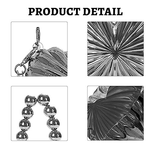 Image of GOKTOW Mini Y2k Silver Purse Mini Evening Bag for Women Fashion Metallic Handbag Body Satchel Shoulder Bag Crossbody Purse