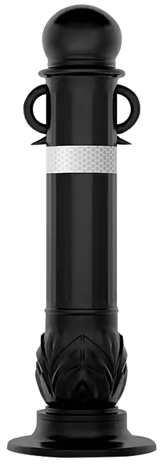 HCZKIUJY Parking Barrier Black Safety Traffic Caution Cones with Reflective Bands for Construction Sites (1 pack)