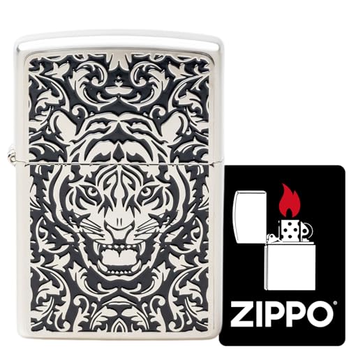 Encendedor Zippo de aceite con diseño plateado y número serial miniatura 2