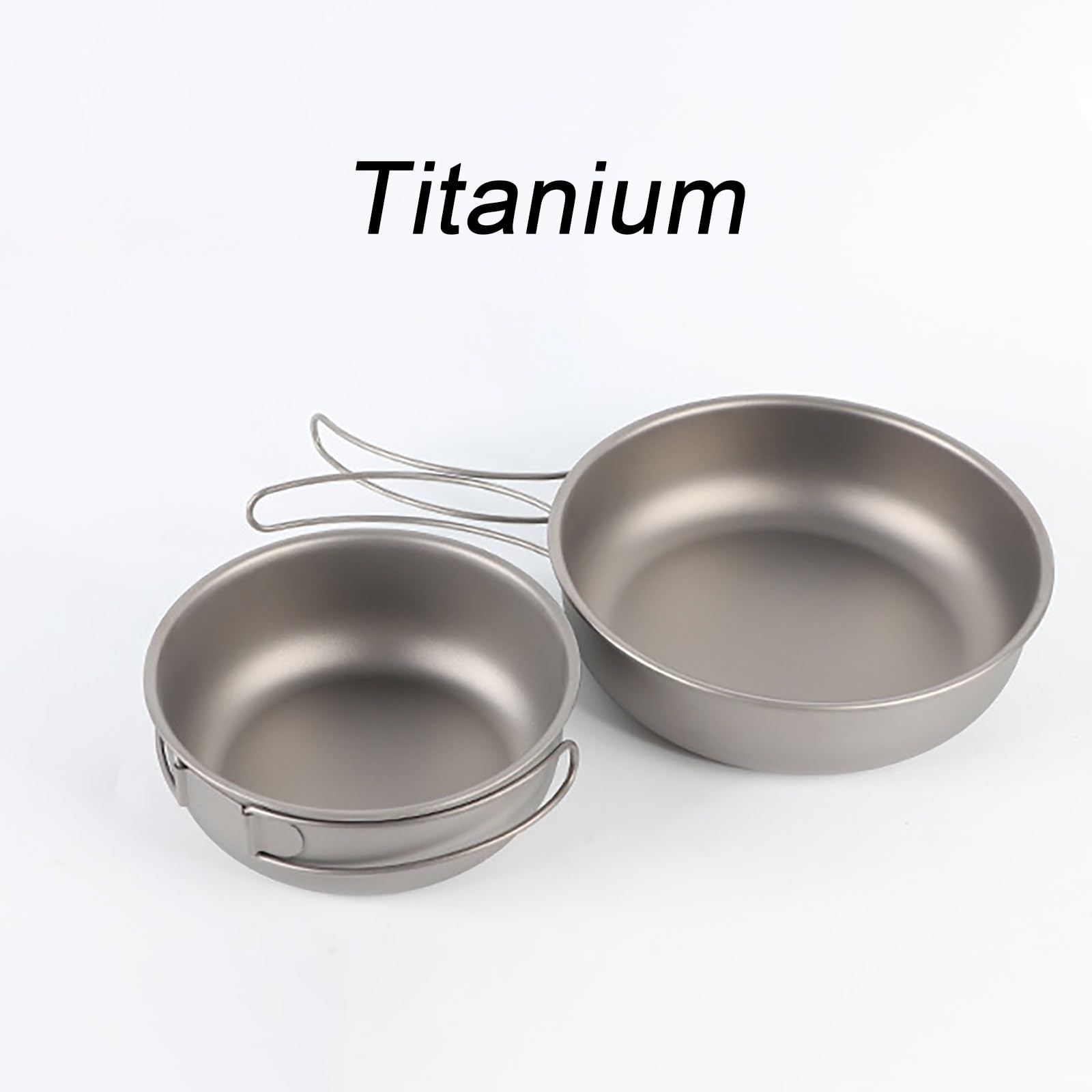 GAUDIO Gavetta Scout, Casseruola in Titanio, Pentole Campeggio, Accessori Campeggio Portatile con Manico Pieghevole da Viaggio, Kit di Cucina (Size : 12.2in/31cm)
