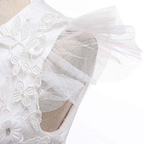 Flower Girls Lace Embroidery Dress Bridesmaid Wedding Pageant Communion Dresses Princess Party Evening Long Ball Gown4