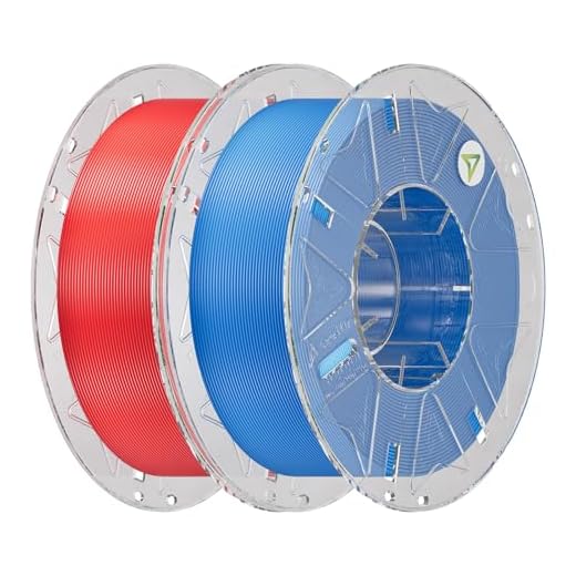 ⚡ Creality Hyper PLA Filament Bundle 2KG, RFID 3D Printer Filament PLA 1.75mm for High Speed 30-600mm/s, Support CFS, Fits for Most 3D Printers (Red&Blue)