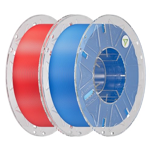 Image of Creality Hyper PLA Filament Bundle 2KG, RFID 3D Printer Filament PLA 1.75mm for High Speed 30-600mm /s, Support CFS, Fits for Most 3D Printers (Red&Blue)