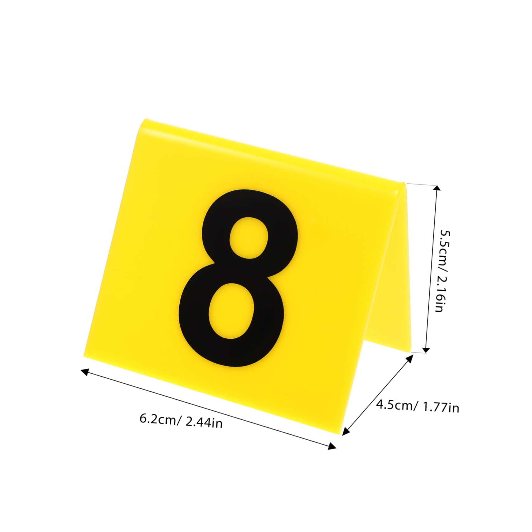 OKUMEYR 15pcs Double Sided Acrylic Table Sign for Restaurants and Themed Events High Contrast Yellow and Black Crime Scene Decorations for Halloween Party and Game Markers