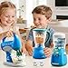 PEADUCK 3-in-1 Play Kitchen Appliances Set for Kids, Pretend Play Toys with Blender, Mixers, Water Dispenser, Realistic Sounds & Light, Birthday Gifts for 3-8 Year Old Girl