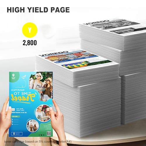 414A W2022A cartouche jaune avec puce pour imprimante HP Color LaserJet Pro M479fdw M454dw - 3