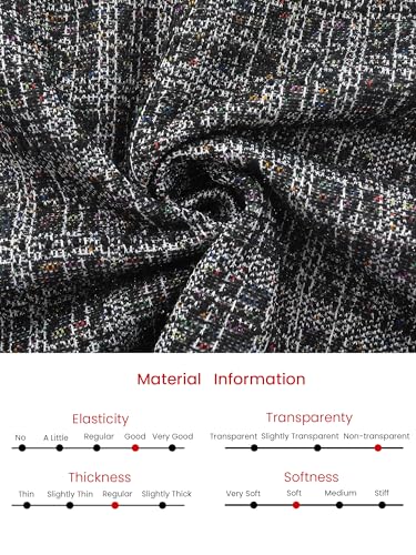 Image of Hobemty Women's Sleeveless Tweed Dress Boat Neck Work Office Sheath Dresses