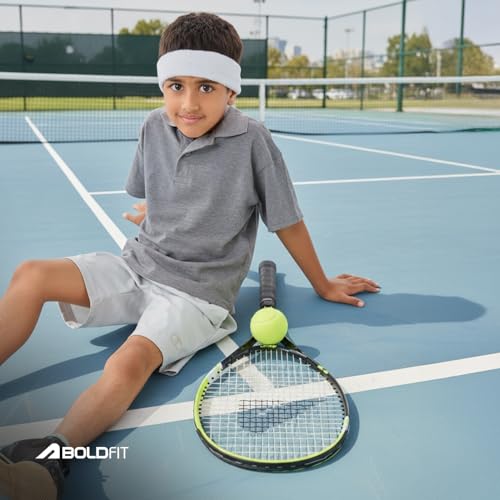 Image of Boldfit Tennis Racket, Aluminium Lawn Tennis Racquet for Adults & Kids, Lightweight, Durable & Beginner Tennis Gear for Children with Protective Cover, Ideal for Outdoor Play & Training
