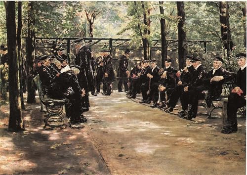 Cuadro Max Liebermann Altmännerhaus ad Amsterdam pintura de lienzo clásico 60x90cm para salón