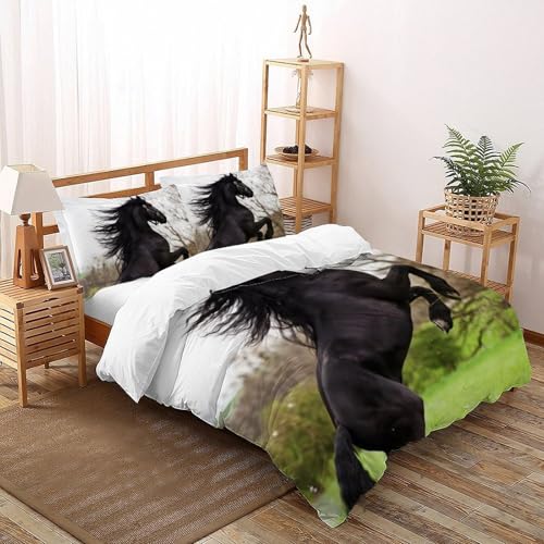 Housse de couette super king poney microfibre anti-plis taies d'oreiller lit garçon 260x220 - 2