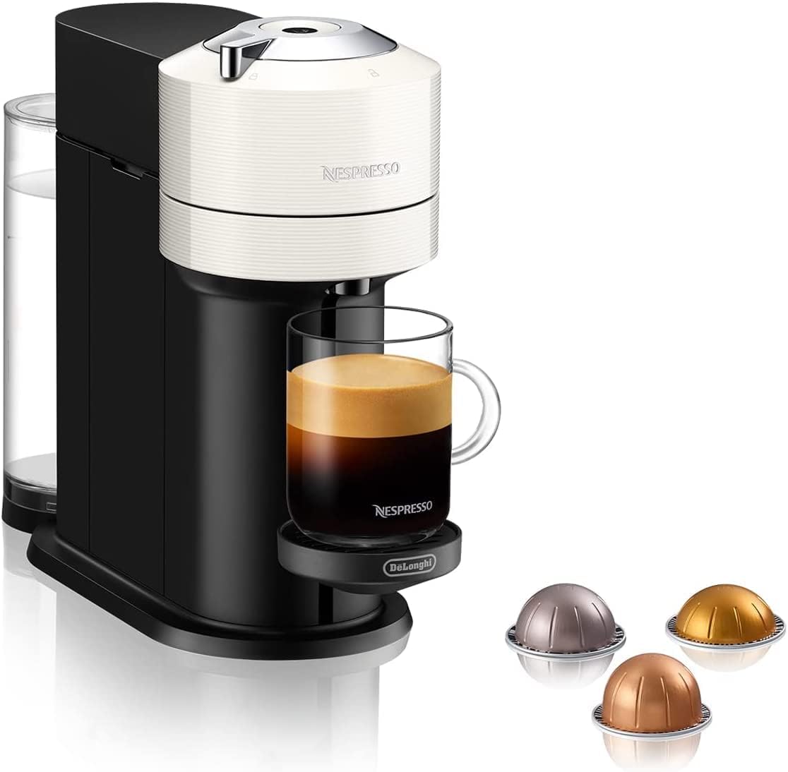 Nespresso Vertuo Next ENV120.W, Macchina da caffè di DeLonghi, Nuovo Sistema Capsule Nespresso Vertuo, Serbatoio acqua 1L, Bianco Nespresso Vertuo Next ENV120.W, Macchina da caffè di DeLonghi, Nuovo Sistema Capsule Nespresso Vertuo, Serbatoio acqua 1L, Bianco