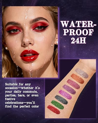 Grün Flüssiger Lippenstift mit Matt Finish, Hochpigmentiert Lipgloss Langanhaltender Wasserdicht, Leichte Formel, Non-Stick Cup Lip Color Lip Gloss, Lippen Make-up für Halloween Cosplay, Vegan-07