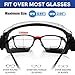 4-FQ 2 Pack Safety Goggles Over Glasses - ANSI Z87.1 Certified Eye Protection for Chemistry Lab Work & Industrial Use - Anti Fog Clear Lens, Impact Resistance - Adjustable Strap - Youth, Men & Women