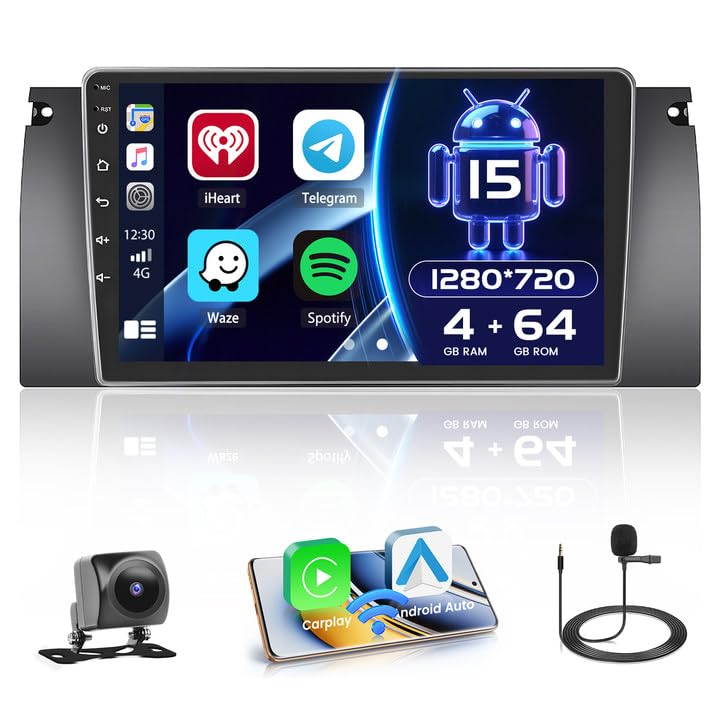 Connessione Perfetta: È sufficiente collegare il telefono cellulare al Bluetooth dell'autoradio per utilizzare Carplay o Android Auto per accedere facilmente a una serie di applicazioni popolari come navigazione, video, musica, ecc. godendo della piacevole esperienza di guida intelligente. Per touchscreen supporto radio Mirror Link, collegando l'hotspot del telefono cellulare, è possibile sincronizzare lo schermo del telefono cellulare con l'autoradio per una guida sicura