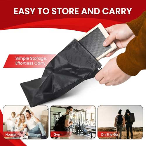 Velifit Ankle Strengthener & Axis Board, Bamboo Ankle Balance Board for Physical Therapy, Blackboard Foot Trainer & Foot Strengthener, Giboard for Balance Training, Axisboard for Leg Stability - Thumbnail 6