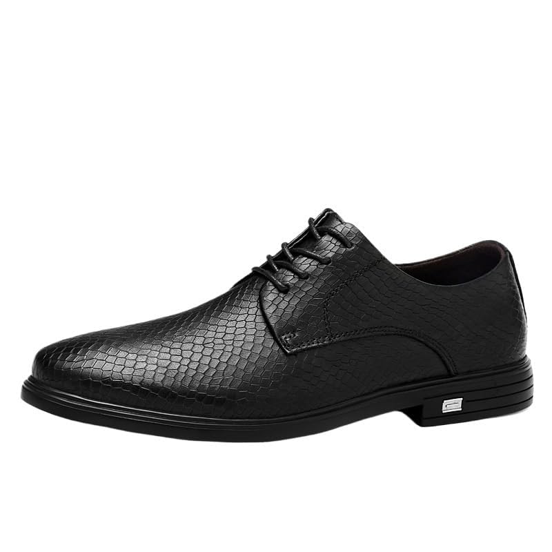 Mens Leather Oxfords Dress Shoes Business Classic Lace Up Pointed Toe Formal Office Wedding Casual Fashion Brogue Tuxedo