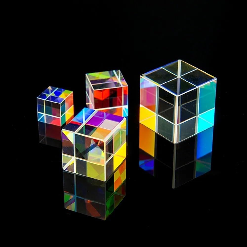 Prisms & Kaleidoscopes 20mm X-Cube Prism Combiner Splitter Dichroic Polyhedron Decoration Photograph Lens Science Classroom Optics Kits (Color : 20mm Pyramid)