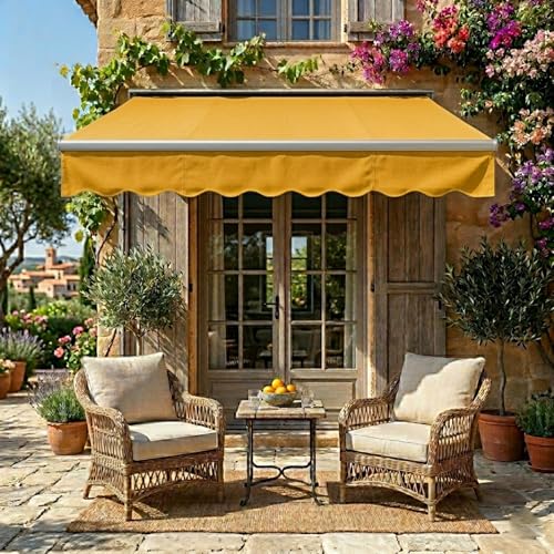 Tela de toldo retráctil exterior impermeable de Oxford 2.9x1.9m para patios 2