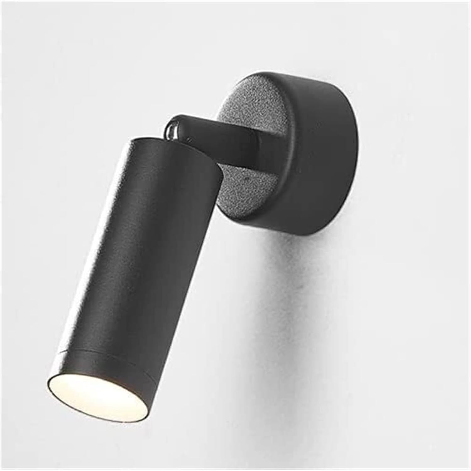 SXECAEPS Wall Lamp Bedside Reading Light Black Cylindrical Spotlight 5W LED Mounted Lamps Simple Decorative Sconce Lighting Fixture, Pendant