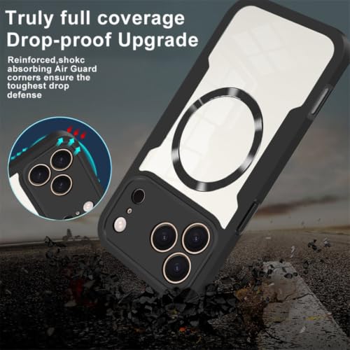 Coque silicone iPhone 12 Pro Max noire avec technologie magnétique intégrale et design transparent - 4