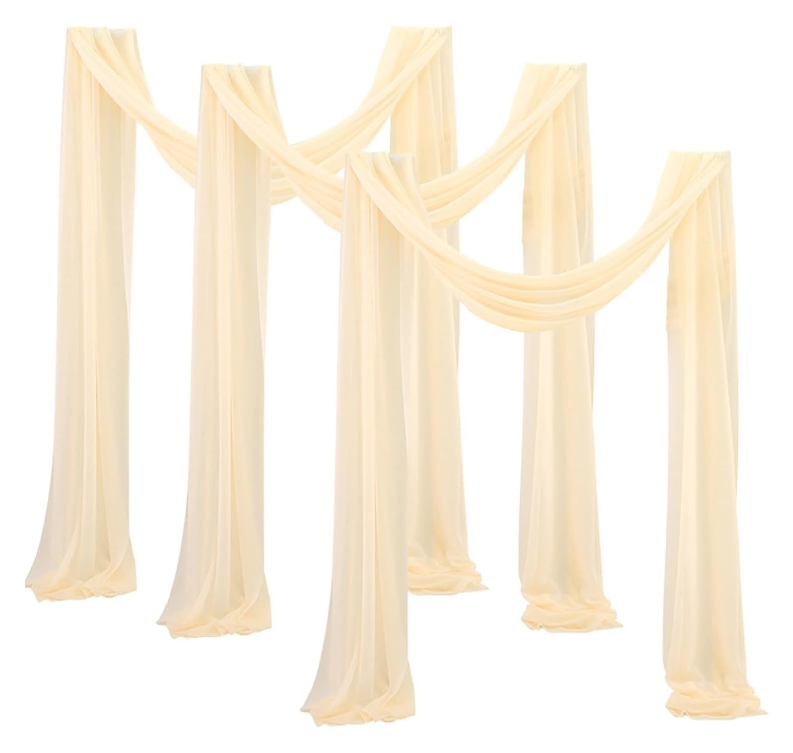 Hochzeitsdekoration, Hochzeitsbogen-Drape, Chiffon-Stoff, Drapierung, Wed-Hintergrund, Vorhang, Drapierung, Zeremonie, Empfang, Hängedekoration(Light Xi,75*300cm/29.53*118.11 in(3pcs lot))