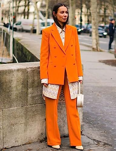 Women's 2Pcs Suit for Banquet Party Double Breasted Buttons Peak Lapel Tuxedos2