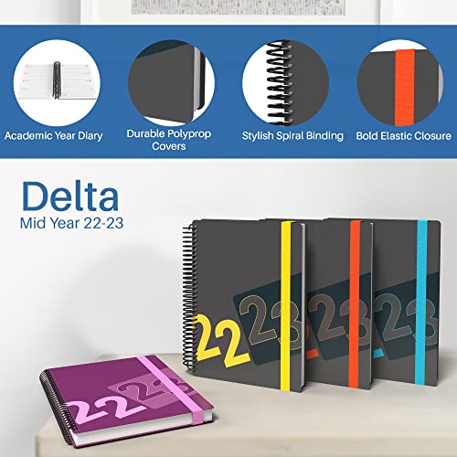 Collins Legacy A6 Week-to-View Diary 2022/2023 - Mid Year Academic Planner Blue