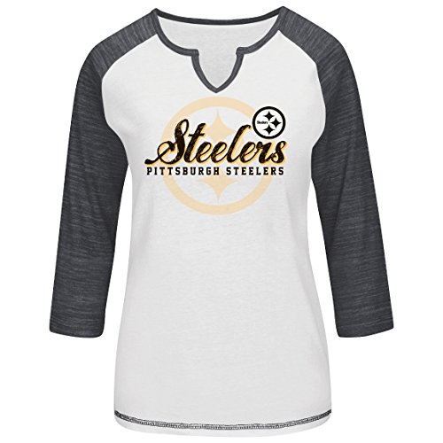 Majestic Pittsburgh Steelers Women's NFL Victory Is Sweet IV 3/4 Sleeve Shirt