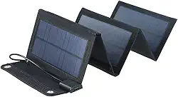 Carregador Solar de 20 W, Dobrável, Portátil, com 2 Portas USB
