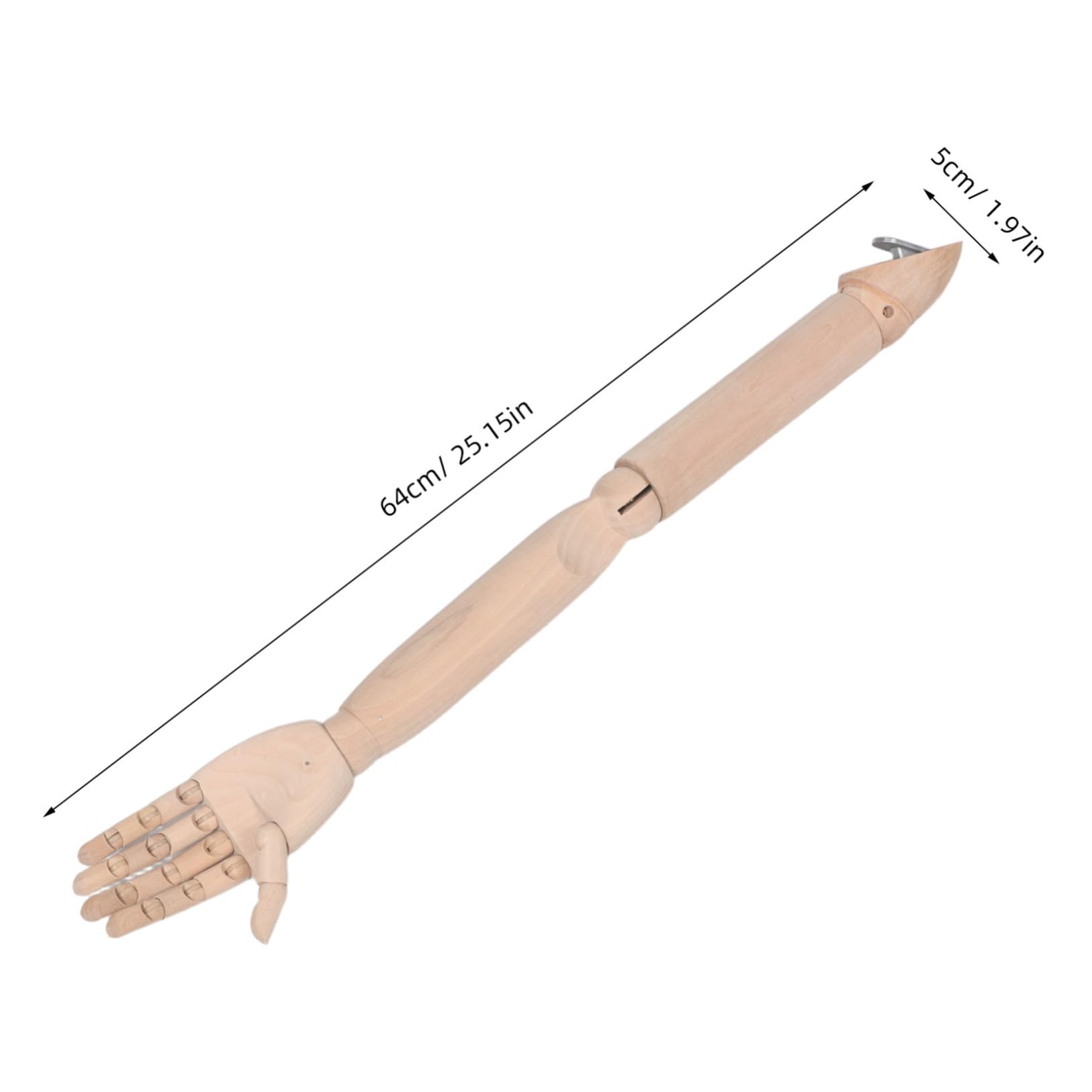 DOITOOL Verstellbarer Holzarm mit Beweglichen Händen und Metall Stabil und Flexibel für Malübung und Kreatives Cosplay Geeignet