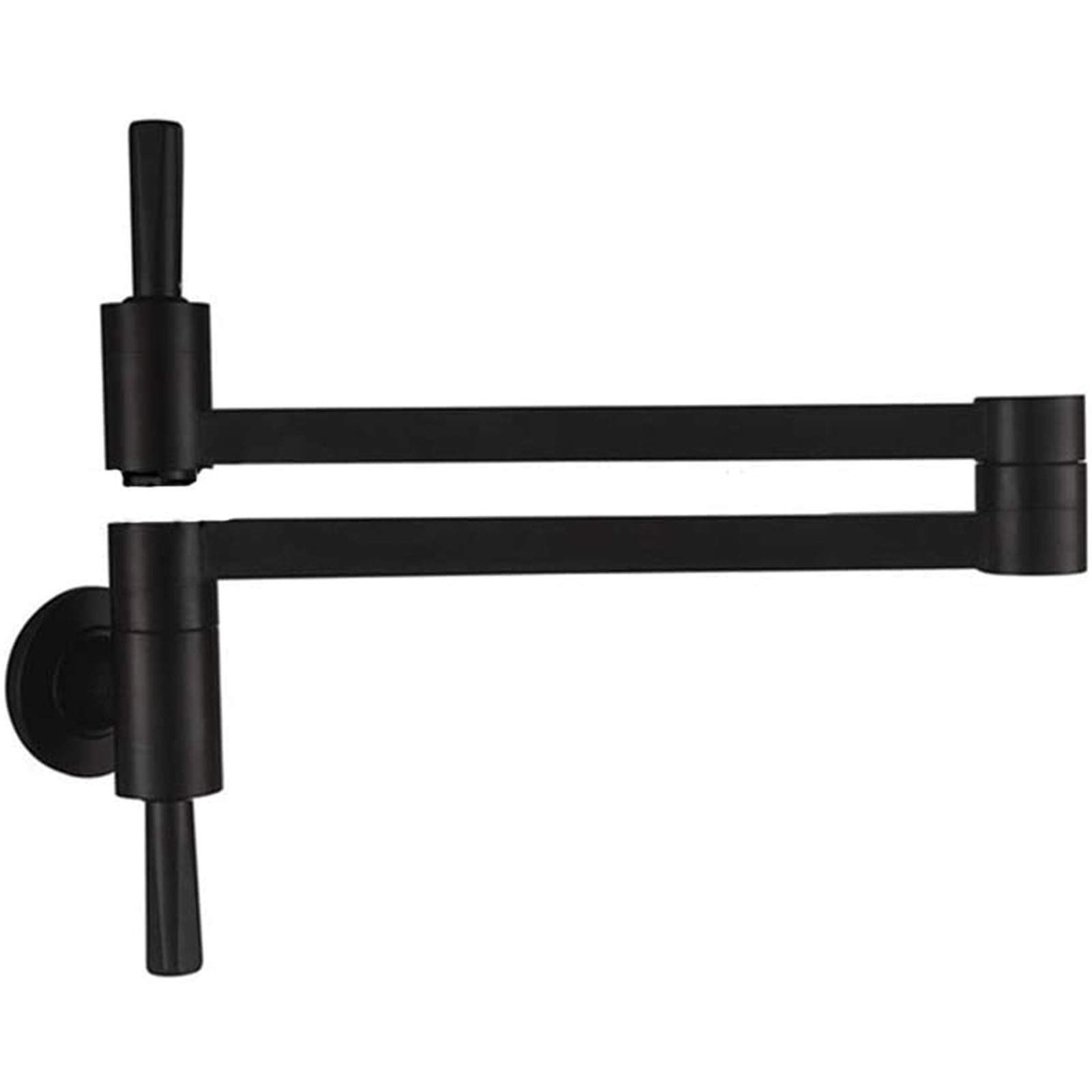 Grifo de llenado de ollas de latón con doble brazo oscilante para pared de cocina