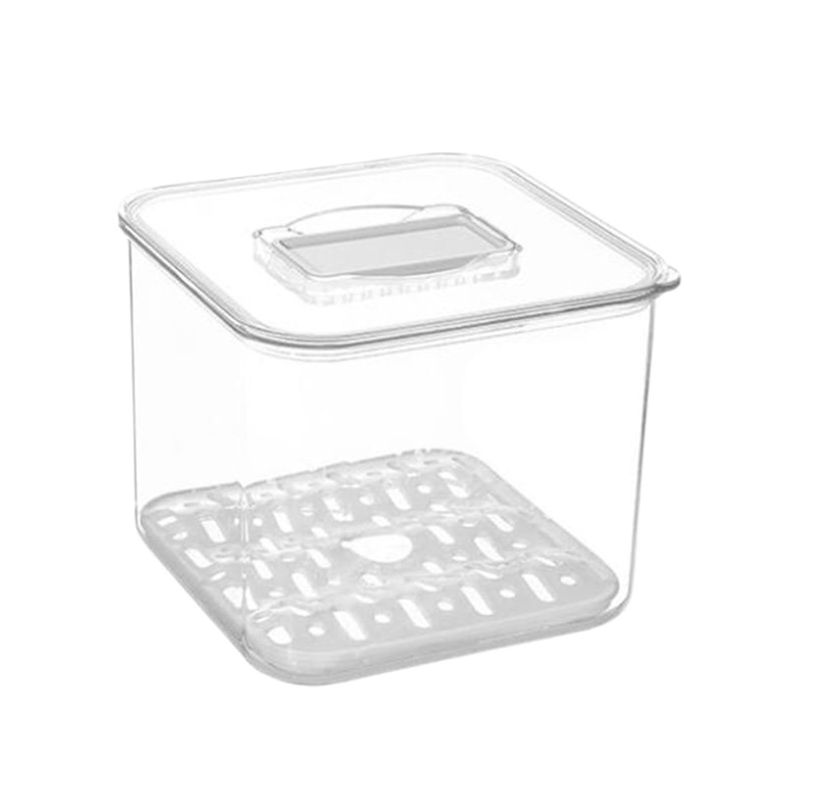 1Pcs Food Box With Bottom Filter Design Stackable Crisper Container