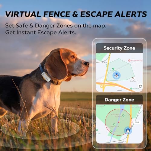 DBDD Smart GPS Dog Collar Tracker with Virtual Fence, Live Tracking & Vital Signs Monitoring for Dogs 40lbs Up, Waterproof Pet GPS Tracker for Pets,iOS & Android Compatible - Image 7