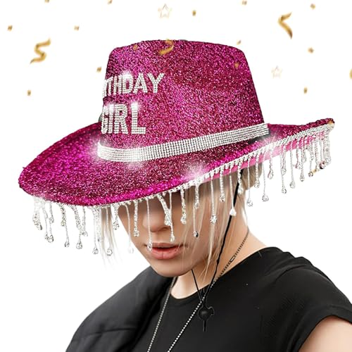 Chapeau de fête anniversaire fille, le cadeau cowboy strass idéal