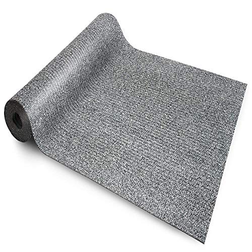 Zerbino Ingresso Esterno - Interno ad Uso Intensivo - Tappeto Cattura Sporco, Drenante, Antiscivolo, a Metraggio in 8 colori - 120x150cm - grigio