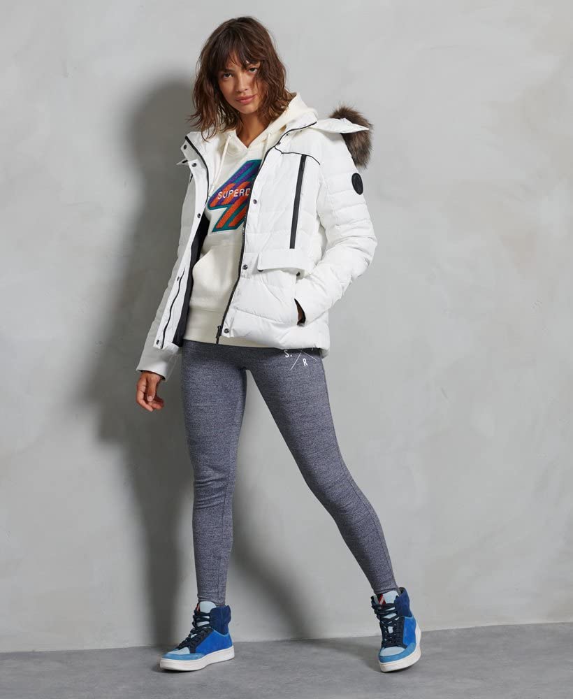Superdry Mujer Chaqueta Acolchada Glacier Blanco 38