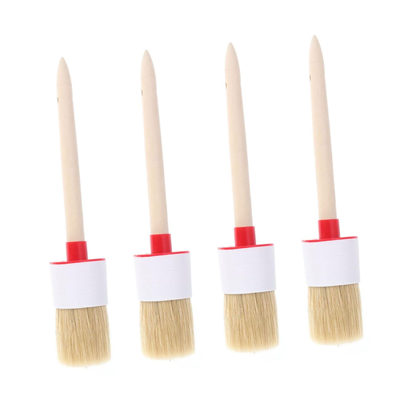 BCOATH Bristle Brush Set BBQ Cleaning Brush Wooden Handle for Boys and Girls Artists Random