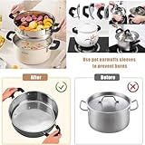 Pot Handle Holder, 4pcs Silicone Assist Handle Holder heat-resistant and Heat-insulating Silicone Handles Silicone Pot Earrings Anti-scald Hand Protector, Suitable for Pans, Casserole, Frying Pans - Image 6
