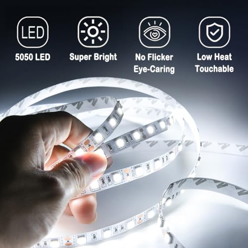 Tira de LED blanca 5 m SMD5050 300 LEDs 12V flexible miniatura 3