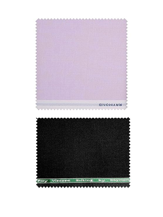 Raymond Trouser- Shirt Fabric Combo Box (Multicolour, Unstitched, All Weather Fabric) (BLACK PANT+PURPLE SHIRT)-image-7