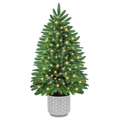 【Timer da 6 Ore e Funzione Memoria】Non dovrete più preoccuparvi di ricordarvi di accendere o spegnere le luci! Il nostro albero di natale piccolo con luci è dotato di una timer intelligente e funzione memoria. Le luci rimarranno accese automaticamente per 6 ore, poi si spegneranno per 18 ore, che memorizza questo ciclo e lo ripete ogni giorno alla stessa ora. Questa funzione intelligente vi permette di godervi il bagliore festivo senza alcuna seccatura.