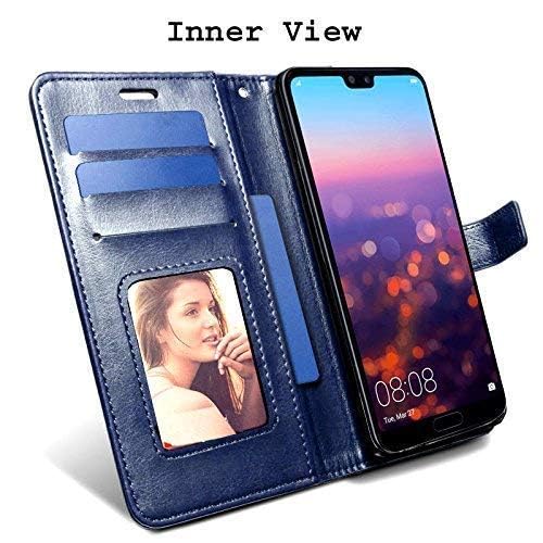 Image of amazon basics Redmi Note 15 5G Flip Cover | Card Pockets Wallet & Stand | Flip Cover for Redmi Note 15 5G (Blue Coffee)