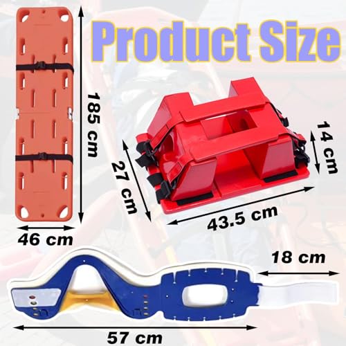 Tablero espinal de emergencia impermeable kit clete para rescates 8