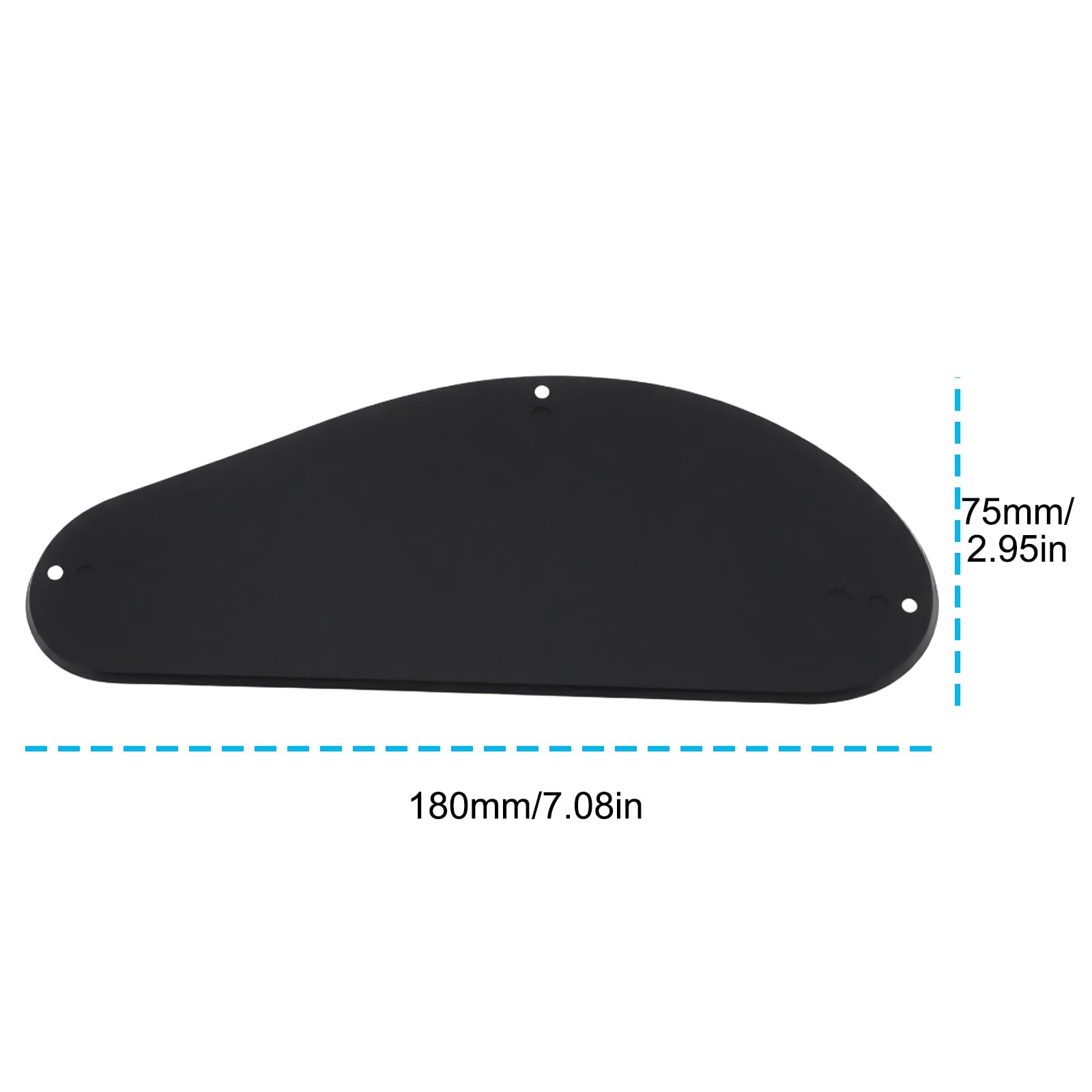 eMagTech Single Layer Control Board Back Guitar Cover Plastic Socket Cover 18x7.5mm Compatible with High and Low Frequency Guitars - Image 3