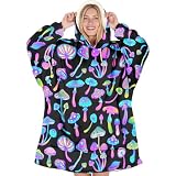 Warmstorey Neon Mushroom Blanket Hoodies - Mushroom Lover Gift Oodie - Mothers Day Gift Ideas For Wife Mom -Thoughtful Gift from Daughter Son, Soft and Warm Blanket for Mommy