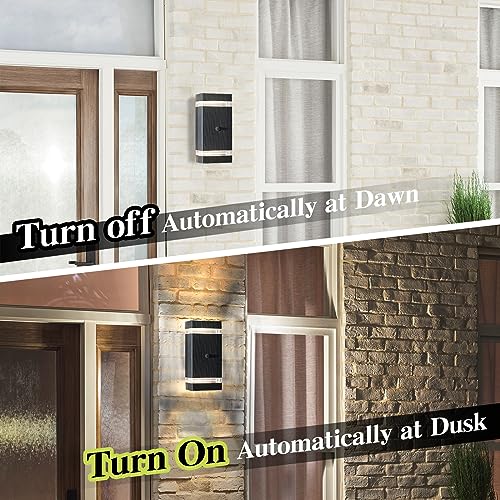 HLFVLITE Dusk Till Dawn Outdoor Lights, Waterproof Outdoor Wall Lights Mains Powered, Up and Down Lights Outdoor - Image 3