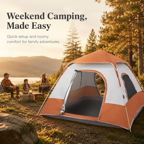 Carpa Familiar Instantánea para 4 Personas Impermeable miniatura 2